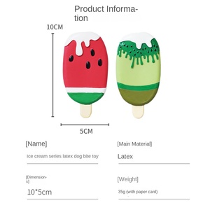 Juguetes para Perros de PVC Ecológicos, Resistentes a Mordidas, Simulación de Dientes, Modelo de Juguete con Forma de Zumo, Helado y Sandía - Product Image 4