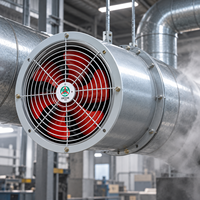 Ventilateurs axiaux industriels pour l'évacuation de fumée et de poussière, ventilateur tubulaire axial 380V pour les acheteurs de projets EPC et MEP