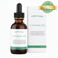 Label privé 15% vitamine C E sérum éclaircissant blanchissant estompe les dommages du soleil soin des taches brunes élimination des imperfections sérum à l'acide férulique