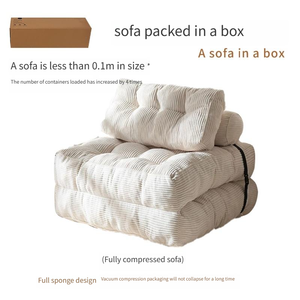 โซฟาเบดเดี่ยวดีไซน์ทันสมัย ชุดโซฟาผ้าสำหรับห้องนั่งเล่น-เฟอร์นิเจอร์บีนแบ็กแบบอัดแน่น - Product Image 5