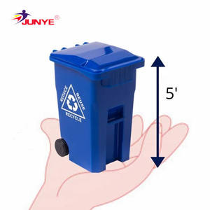 Poubelle de bureau JUNYE, porte-stylo, conteneur de rangement carré en plastique, impression numérique personnalisée, fournitures de bureau - Product Image 3