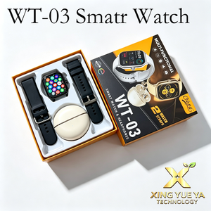 2026 WT-03 Affordable Smart Watch Set Dual Straps With Earbuds Wireless Ear Clip Outdoor Sports Smart Wrist Watch Auriculares - Product Image 1