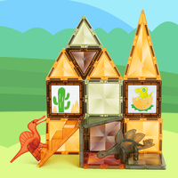 Jouets à vapeur Carreaux de construction magnétiques Fenêtre Art Colle de couleur 42 pièces Blocs de construction Jouets éducatifs pour enfants