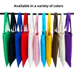 Bolsa de lona con LOGO personalizable, bolsa de compras de algodón de un solo hombro, en blanco, para pintar a mano. - Product Image 2