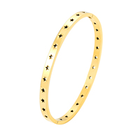 Nouveautés Bijoux de mode Bracelet jonc en acier inoxydable entièrement orné de strass pour cadeau Accessoires pour femmes
