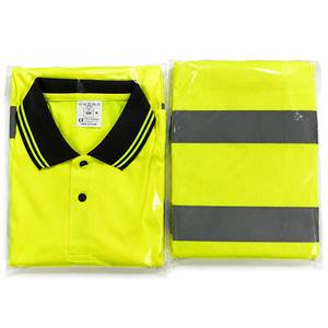Polo ad Alta Visibilità a Maniche Corte Verde Fluorescente Traspirante ad Asciugatura Rapida per Edilizia e Lavori Estivi all'Aperto - Product Image 4