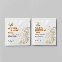 Sachet plat thermoscellable en plastique recyclable imprimé sur mesure pour thé, café, sachet de thé biodégradable, enveloppe pour sachet de thé