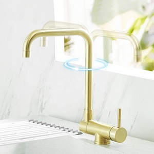 Économique — robinet <span class=keywords><strong>mitigeur</strong></span> de <span class=keywords><strong>cuisine</strong></span> pliable monté sur le pont, en acier inoxydable de 304 SUS, XR1643 - Product Image 3