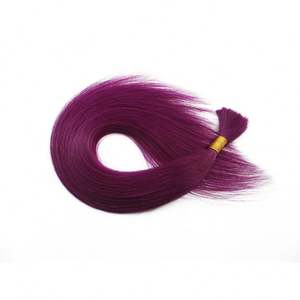 Isweet Purple <b>Color</b> Brazilian Human <b>Hair</b> <b>Extensions</b> 7A-12A Grade <b>Colorful</b> Virgin <b>Hair</b> Bulk <b>Extensions</b> <b>Hair</b> Weaving - Product Image 2