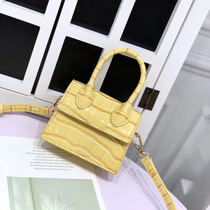 Mujer retro de cuero de la pu <span class=keywords><strong>mango</strong></span> superior patrón de cocodrilo hombro de la cadena bolso <span class=keywords><strong>bandolera</strong></span> mini bolsas mujeres - Product Image 2
