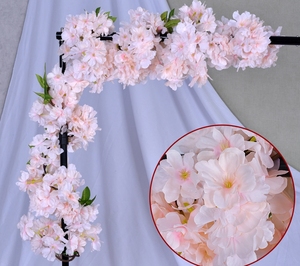 Guirlande de fleurs de <span class=keywords><strong>cerisier</strong></span> artificielles, m, rose et blanc, fausses fleurs, pour un arc de mariage, pour une décoration murale - Product Image 4