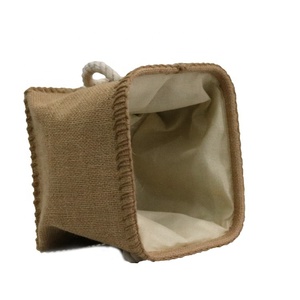 Casual Simple de <span class=keywords><strong>lino</strong></span> amarillo <span class=keywords><strong>mango</strong></span> bebé bolsos de almacenamiento cesta para ropa de casa - Product Image 5