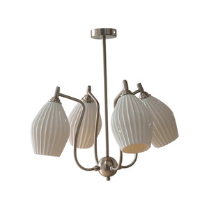 Trendy Creamy Minimalist Retro Ceramic Design Pendant <b>Light</b> Vintage Bauhaus Style Living Room Bedroom <b>Dining</b> Room Chandelier - Product Image 6