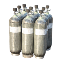 Équipement de lutte contre l'incendie SCBA certifié CE, personnalisé, 3/6,8/9L, à pression positive, entièrement enveloppé de fibre de carbone, M18*1,5, élégant