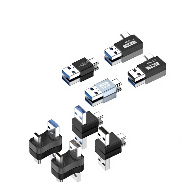 Aluminum Alloy USB-to-Type-C Adapter with USB 3.1 and 10 Gbps Transfer Speed for Laptop and Smartphone