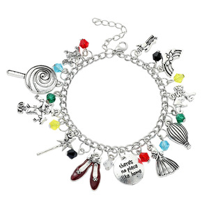 Sherlock Holmes DIY combinación encanto pulseras accesorios <span class=keywords><strong>cuento</strong></span> <span class=keywords><strong>de</strong></span> hadas <span class=keywords><strong>mago</strong></span> <span class=keywords><strong>Oz</strong></span> varita mágica zapatos <span class=keywords><strong>de</strong></span> baile moda mujer Zinc - Product Image 1