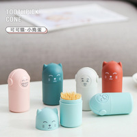 Cône de rangement créatif en plastique pour cure-dents, motif dessin animé, pour la maison, publicitaire, YQ2833/2834 Guangdong
