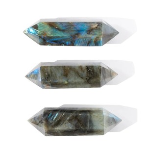 Venta al por Mayor de Torre Hexagonal de Labradorita de Doble Punta, Cristal Grabado, Piedra Curativa Feng Shui para Decoración del Hogar y Regalo - Product Image 3