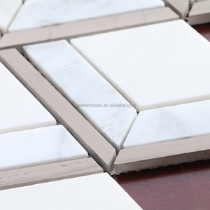 Mẫu gạch <span class=keywords><strong>mosaic</strong></span> đá cẩm thạch hình học thiết kế mới nhất, không đều, dùng cho chậu rửa hoặc tường tủ bếp - Product Image 4