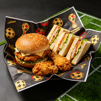 Papier sulfurisé personnalisé de qualité alimentaire FDA, papier sulfurisé avec logo personnalisé pour les rassemblements sportifs et l'emballage de la restauration de football