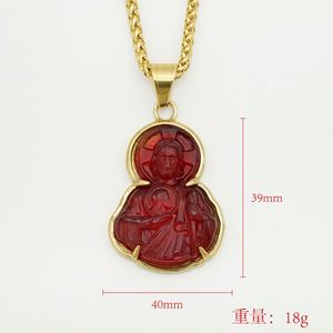 Pendentif Saint Jude en Zirconia Classique 4 Couleurs de Haute Qualité, Bijou Religieux Tendance pour Homme et Femme, Cadeau de Fête et d'Anniversaire - Product Image 5