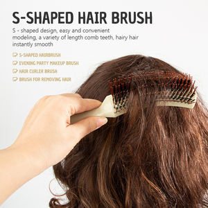 Pettine Professionale per Acconciature da Sera, Pettine per Spazzolare e Arricciare i Capelli, Pettine a Forma di S con Perni in Nylon per Chignon e Acconciature Rialzate - Product Image 4