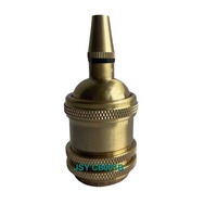 Support de lampe vintage en laiton et cuivre E26 E27, douille de lampe à anneau fileté pour suspension lumineuse