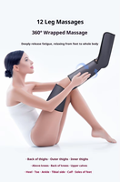 Bottes de massage à compression d'air intégrale pour les jambes avec pompe à air électrique et batterie intégrée pour thérapie par compression d'air et récupération musculaire