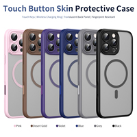 Coques de téléphone de luxe antichoc en TPU+PC mat avec charge magnétique sans fil pour OnePlus 13 Turbo6, protection de l'appareil photo et support magnétique