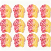 Halloween Schedel Gummy Candy Zuurzoet Fruitig Zweedse Stijl Gummy Bulk 3D Zachte Snoepjes Skelet Snoepjes Groothandel
