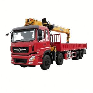 Camion grue Dongfeng 8X4 avec plateau, grue télescopique montée sur camion, 14 tonnes - Product Image 1