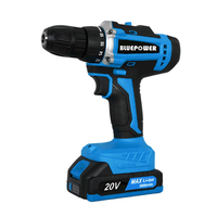 Perceuse à main 20V Lithium-Ion 45Nm avec boîte de vitesses métallique, perceuse électrique 2 vitesses pour la vente en gros