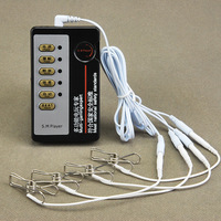 BDSM orgasme électrique mâle et femelle mamelon lèvres clip anal poitrine bande hôte orgasme alternatif sex toys