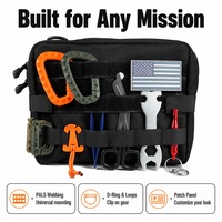 Pochette de rangement légère kaki vide pour outils, avec système de fixation Molle, pour le transport et le voyage, personnalisable avec logo, vente en gros OEM