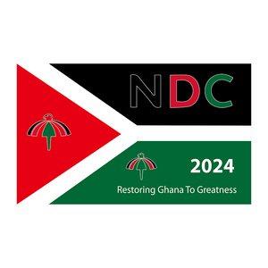 Gahumi entrega rápida personalizado rojo amarillo verde negro Ghana NDC banderín bandera impermeable poliéster impreso - Product Image 2