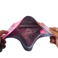 Sacs à fond plat personnalisés écologiques en gros pour aliments pour animaux de compagnie avec fermeture éclair et fenêtre, emballages flexibles et sacs en plastique