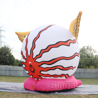 Géant publicitaire gonflable personnalisé en forme d'œil avec ailes pour décoration de fête, exposition ou spectacle