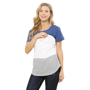 Vente en gros de vêtements d'<span class=keywords><strong>allaitement</strong></span> doux en coton t-<span class=keywords><strong>shirt</strong></span> à manches courtes t-<span class=keywords><strong>shirt</strong></span> d'<span class=keywords><strong>allaitement</strong></span> hauts de maternité chemises d'<span class=keywords><strong>allaitement</strong></span> pour bébé pour le post-partum - Product Image 1