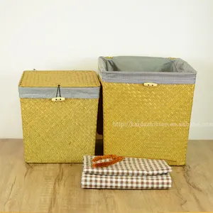Отель полотенце грязная коробка для хранения одежды & корзина для белья & классическая плетеная одежда из ротанга с крышкой и тканевыми вкладышами