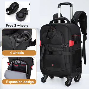 Valise à roulettes <span class=keywords><strong>grande</strong></span> capacité, sac de photographie imperméable et durable, sac à dos pour caméra vidéo DSLR avec quatre roues - Product Image 2