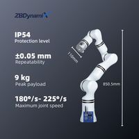 Bras robotiques ZBDynamiX ZRM-65-B, bras robotisé humanoïde à 6 axes haute précision pour la préhension, le contrôle de précision et la manutention des matériaux