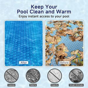 Cubierta <span class=keywords><strong>Solar</strong></span> para <span class=keywords><strong>Piscina</strong></span> de 12 Mil, Ligera, Tejida, Azul, de Polietileno, Fácil de Manejar, Manta Térmica Duradera para Piscinas Enterradas y Elevadas - Product Image 5