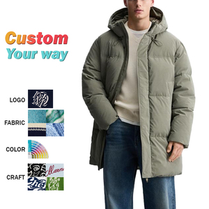 Chaqueta de plumón para exteriores para hombre Chaqueta de plumón 800 a prueba de viento y ligera con cuello levantado cálido de invierno - Product Image 3