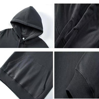 Logo personnalisé imprimé coton unisexe noir blanc sweat soie impression hommes sweats à capuche broderie à capuche
