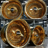 Jantes EVOR Wheel Sopke Wire 13 pouces, jantes dorées 5x114.3