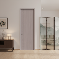 Porte intérieure de sécurité en aluminium et bois massif, moderne, étanche, à ouverture manuelle, personnalisée pour chambre d'hôtel