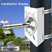 Offre Spéciale – Adaptateur de fixation polyvalent en acier inoxydable pour colonne, accessoires de vidéosurveillance, support de caméra PTZ pour panneau ou montage sur tuyau/poteau