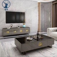 Ensemble de meubles de salon de luxe : Meuble TV moderne et table