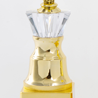Coupe de trophée de football personnalisée avec prix Ballon d'Or pour la ligue des champions