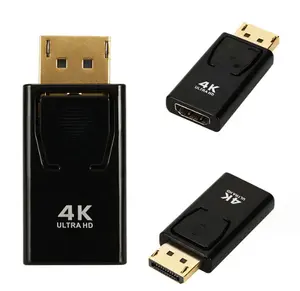 Fjgear Hot Sales 4K DisplayPort Male to RCA HDMI Adapter Converter for Home Theater and Projector Applications